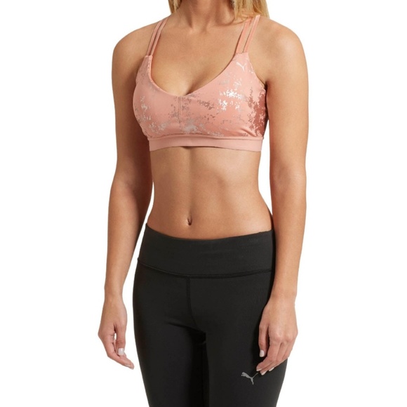 rose gold sports bra